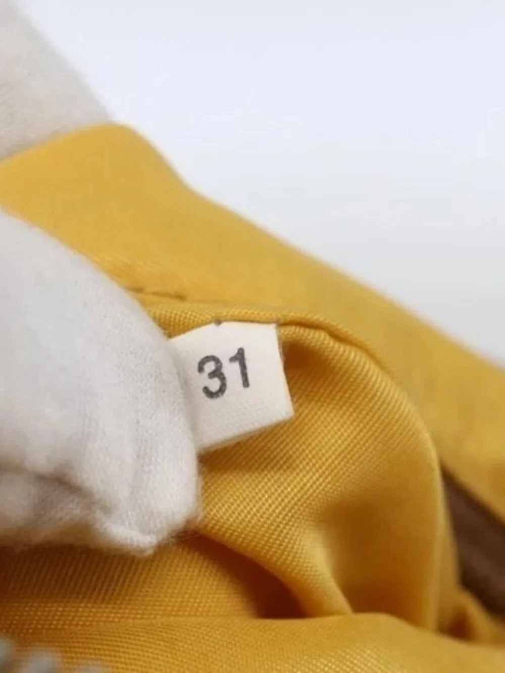 PRADA Tote Bag Nylon Yellow Silver Auth 166759 - Picture 10 of 16